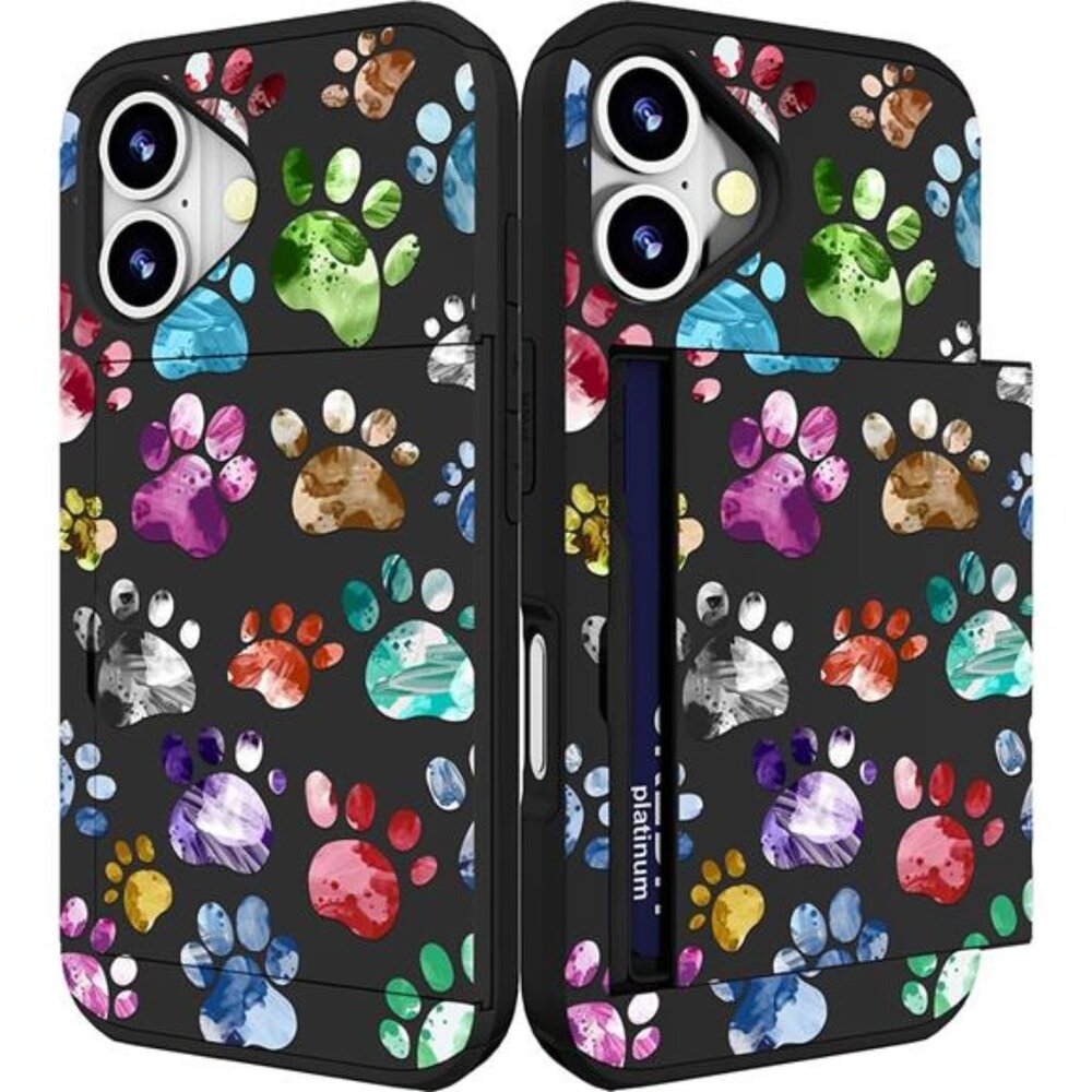 Compatible with iPhone 17 Case with Card Holder Cute Shockproof Drop Protection